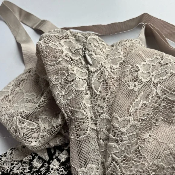 Free People Flocked Lace Dress Fit and Flare Sleeveless Small - Picture 9 of 15